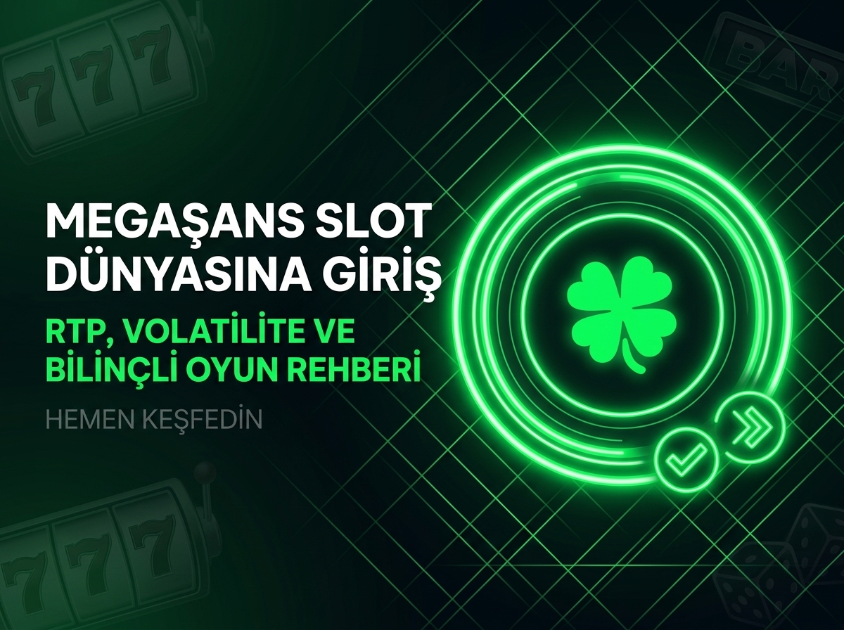 Megaşans casino slot alanındaki oyunların teknik RTP ve oynaklık volatilite derecelerini simgeleyen 3D analiz grafiği görseli